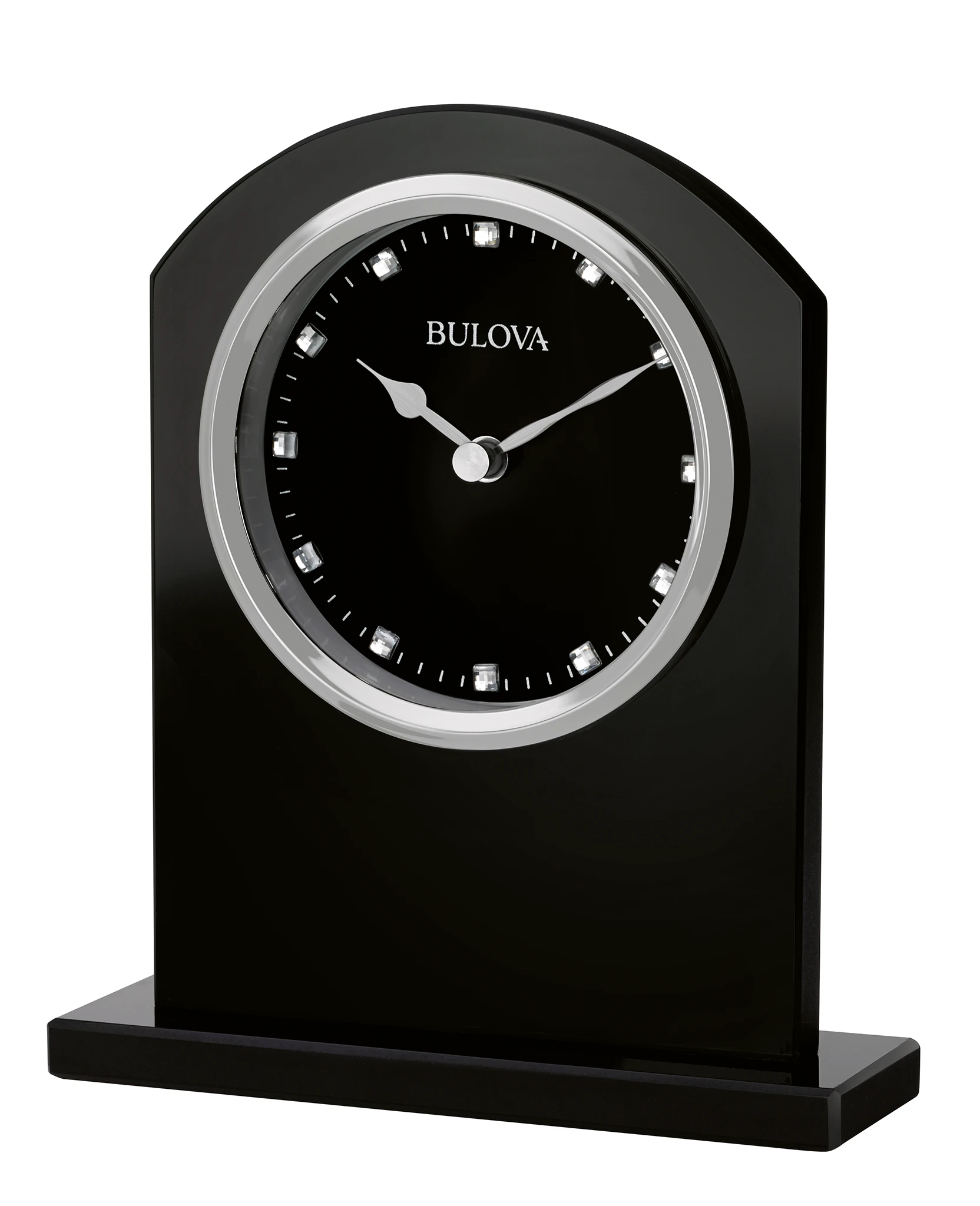 Crystal de Noble クリスタルドゥノーブル 置時計 B5010 Ebony Crystal Clock | Bulova